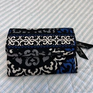 Blue/White/Black Vera Bradley Trifold Wallet